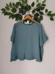 ❤️ Size 18 BNWT PRIMARK mint eggshell blue light chiffon summer blouse top 1118