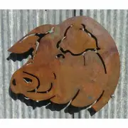 Pig Face Metal Art & Garden Sculpture Australian Made
