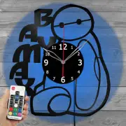 LED Vinyl Clock Baymax Light Vinyl Record Wall Clock Decor Home 6083