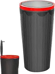 Cup Holder Garbage Can - Solid Car Cup Holder Bin,Compact Auto Trash Can for Effectively Prevent Liquids from Spilling