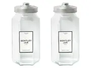 12x Glass Jars 1.2L Metal Lid Food Storage Container Candy Kitchen Canister