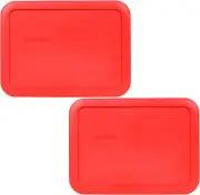 Pyrex 7210-PC 3-Cup Red Plastic Food Storage Replacement Lid, Made in the USA -