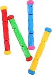 4pcs Swimming Diving Stick Pool Sinking Pool Dive Sticks Fish Water Games Swim Training Water Throwing Game Plastic