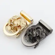 1PC Ratchet Belt Buckle Replacement Dragon Metal Gold Black Retro 1.37"/35mm