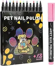 Generic Pet Nail Polish Set For Dogs | 12 Colors, Quick Dry, Safe, Multicolored Nail Polish Pens