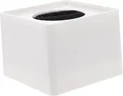 Kisangel Portable Square Microphone Flag Abs Logo Holder for Interviews White Durable Design for Professional Use Interior