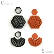 Polymer Clay Cutter set of 4 | Clay Stamp Cutter | Unique clay cutter |