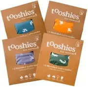 Tooshies Reusable Nappy One Size Fits Most 4-17kg Assorted Colours x4