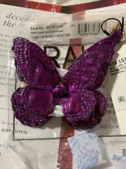Brahmin BUTTERFLY PURPLE POTION Tassel bag Charm NWT