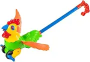 Walker Push Rod Cartoon Animal Design Detachable Rooster Handle Walker for Early Learning Fun Push Along