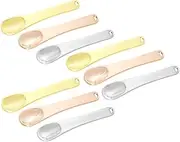 [SOESFOUFU] Hands Beauty Application 9pc Metal Cosmetic Spoon Set Skincare Tool Mixing Spatulas for Travel