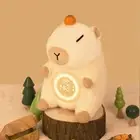 Capybara Alarm Clock for Kids Plush Toy Night Light Birthday Gift Desk Decor