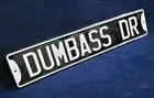 DUMBASS DR - *US MADE* 24" Embossed Metal Sign - Man Cave Garage Shop Wall Décor