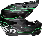 6D HELMETS ATR-2 Phase Helmet Black Green Large 122847