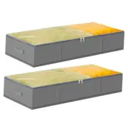 Colemoly Under Bed Storage 2 Pack Storage Containers with Sturdy Sides and