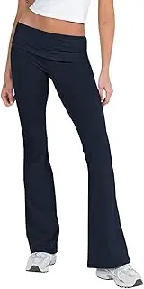 [Generic] Bootcut Yoga Pants for Women 2025 Trendy Fold Over Wide Leg Flare Pants Soft Comfy Skinny Workout Athletic Sweatpants