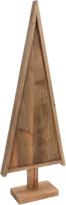 Melrose 15.5" Brown Pine Wood Christmas Tree Decoration