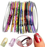 30 Colours Multicolor Mixed Colours Rolls Striping Tape Line Nail Art Decoration Sticker DIY Nail Tip
