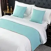 Hotel Modern Bed Scarves Protection Solid Color Bed Runner Decoration Matching Cushion Set No Fading Bed Scarf Bedding Towel Flag Bedroom Home Bedspread,B-1*Pillowcase