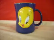 Rare- Coffee Cup / Mug- Looney Tunes 3D Tweety Bird Dark Blue 1999 By Xpres NEW!