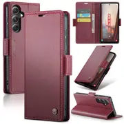 CaseMe Samsung Galaxy A13 5G Folio Wallet Case Cover Side Closure A136 [Wine]