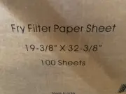 (100 Pack) White Filter Fryer Paper Sheet 18 Mic - 19.38 in. x 32.38 in.