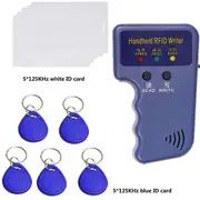 Handheld RFID ID Card Copier Key Reader Writer Duplicator 125KHz10PCS Tags New Best Seller 1RFID Writer5Cards5Tags