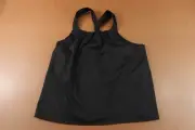 Banana Republic Womens Size Medium Black Taffeta Sleeveless Cross-Back Top NWT