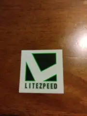 LITE SPEED SKATEBOARDING THE OG SLANTED UP LOGO SQUARE SKATEBOARD STICKER
