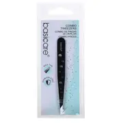 Basicare Eyebrow Tweezers Satin Mulity Tip Stainless Steel Hair Remover 9.6cm