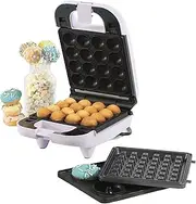 Giles & Posner EK4943GSPP Pastel 3 In 1 Compact Mini Treat Maker - Delicious Doughnuts, Cake Pops & Waffles, Party Treat Waffle & Cake Maker, Easy Clean Non-Stick Removable Plates, 650W, Sorbet Purple