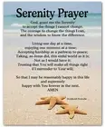 SERENITY PRAYER on Beach- 8 X 10"-Art Poster Print- Scripture Wall Art- Tranqui