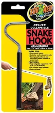 Zoo Med Deluxe Fully Collapsible Snake Hook Easy Grip Handle - 2 Pack