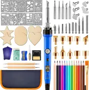 Wood Burning Kit 80pcs, Wood Burner Pen Pyrography Set For Beginners, Adjustable Temperature 200~450c Woodburning Tool With Switch Soldering Iron Hot