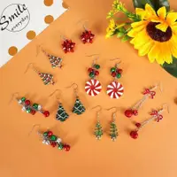 在飛比找蝦皮購物優惠-9Pairs Christmas Earring Set f