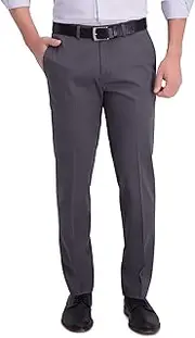 [Haggar] Mens HC71000 Iron Free Khaki Straight Fit Flat Flex Waistband Casual Pant Pants