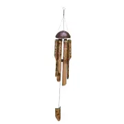 BAMBOO WIND CHIME - BURNT FLOWER BAMBOO CHIME