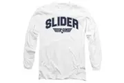Top Gun Unisex Adult Slider Varsity T-Shirt (White) - UTTV10849