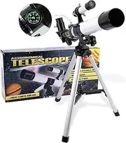 Telescope for Kids & Beginners Adults 40/400mm Astronomical Telescopes Refractor with Finder Scope Compass and Tripod