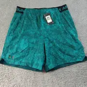 Under Armour Men's Vanish Woven 6" Printed Fitted Shorts GrnBlk M Medium New