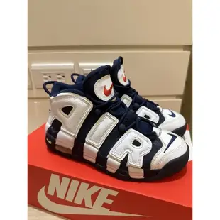 NIKE AIR MORE UPTEMPO GS OLYMPIC / WHITE.NAVY