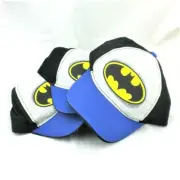 Lot of 3 Batman Logo Boys Adjustable Snap Back Cap Hat NEW w Tags OSFM Blue Gray