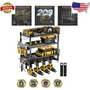 Effortless Installation 4-Tier Tool Storage Rack: Durable Wall-Mounted Organizer