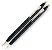 Cross Century Set Matte Black & Gold Ballpoint Pen & 0.9 Pencil New In Box USA
