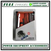 Chainsaw Sharpening Kit 3/16 5/32 7/32 Guide Flat File Handle + Bonus Handle