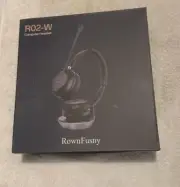 ROWNFUSNY R02-W Wireless Stereo Headset with Bluetooth AiNC Mic and USB Dongle