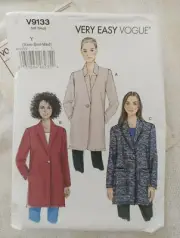 Vogue 9133 sizes XS S M Easy Loose Jacket Sewing Pattern uncut V9133