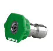100 Pack Erie Tools Pressure Washer 1/4" Quick Connect 25 Degree 3.5 Nozzles