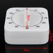 1PCS White Square 60 Minute Mechanical Kitchen Cooking Timer Food Baking Alarm