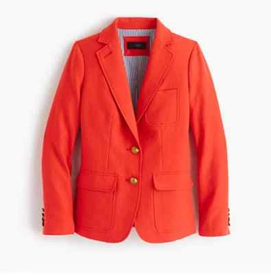 NWT $178 Womens J Crew Red Rhodes Linen Blazer Sz 00